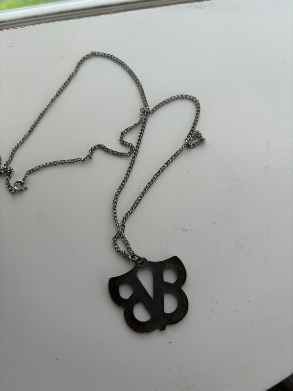 Black Veil Brides BVB Logo Necklace Black Silver Tone Emo Scene Jewelry - Picture 2 of 4